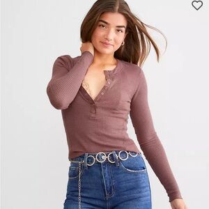 Free people Woman’s size Xl Henley longsleeve